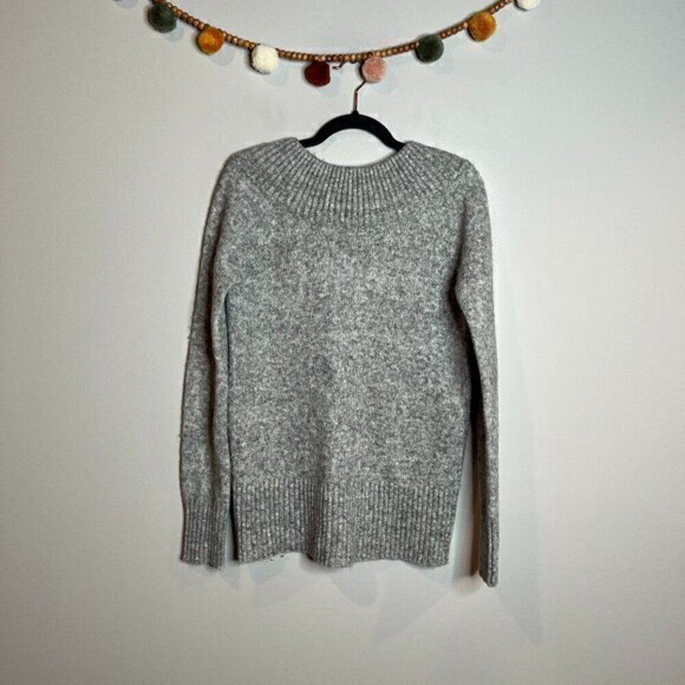 Susana Monaco grey wool blend scoop back sweater